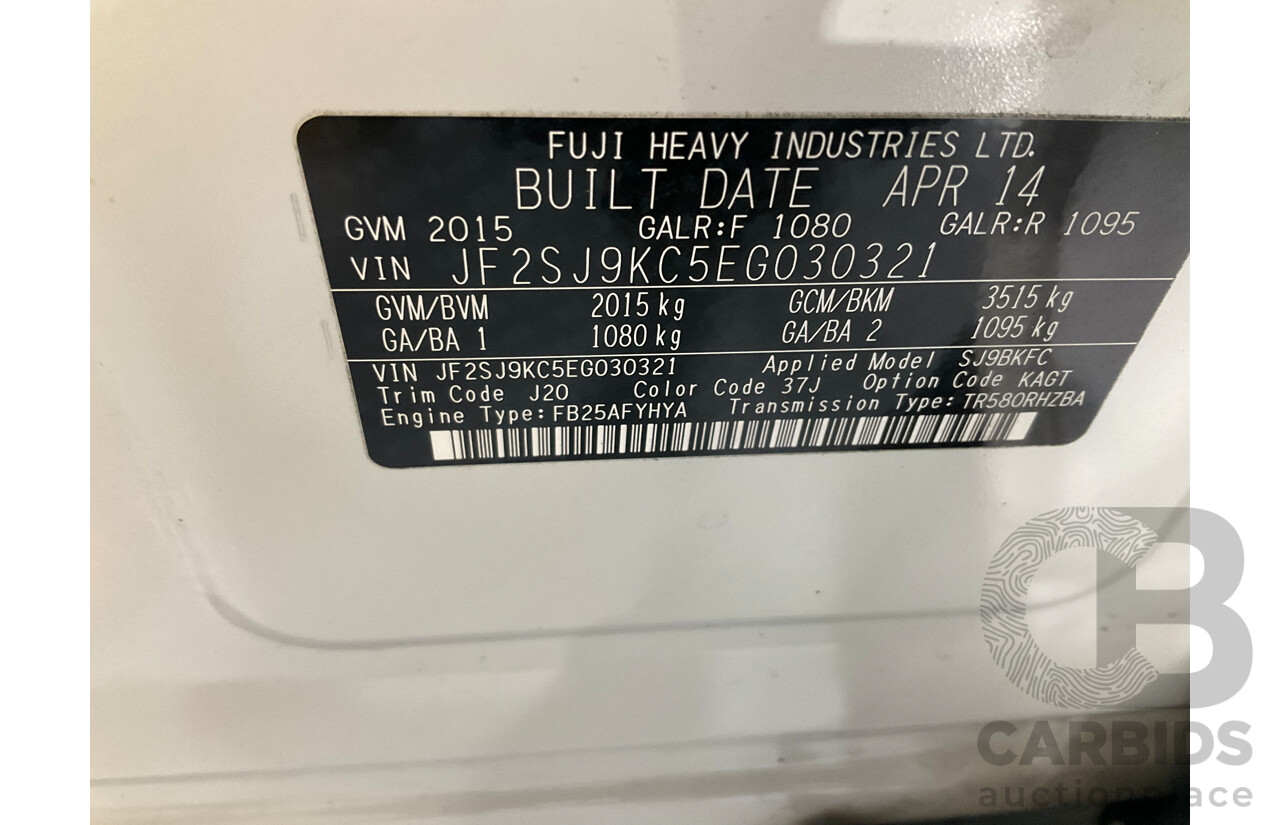 5/2014 Subaru Forester 2.5i-S MY14 4d Wagon White 2.5L