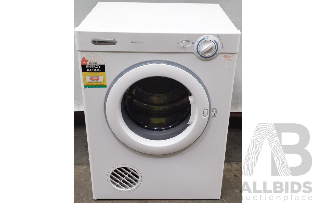 Simpson 6KG Ezi Loader Clothes Dryer