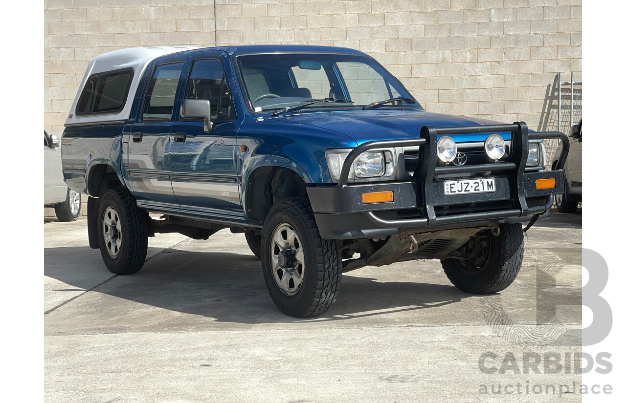 7/1992 Toyota Hilux SR5 (4x4) LN107R Dual Cab P/Up Blue 2.8L