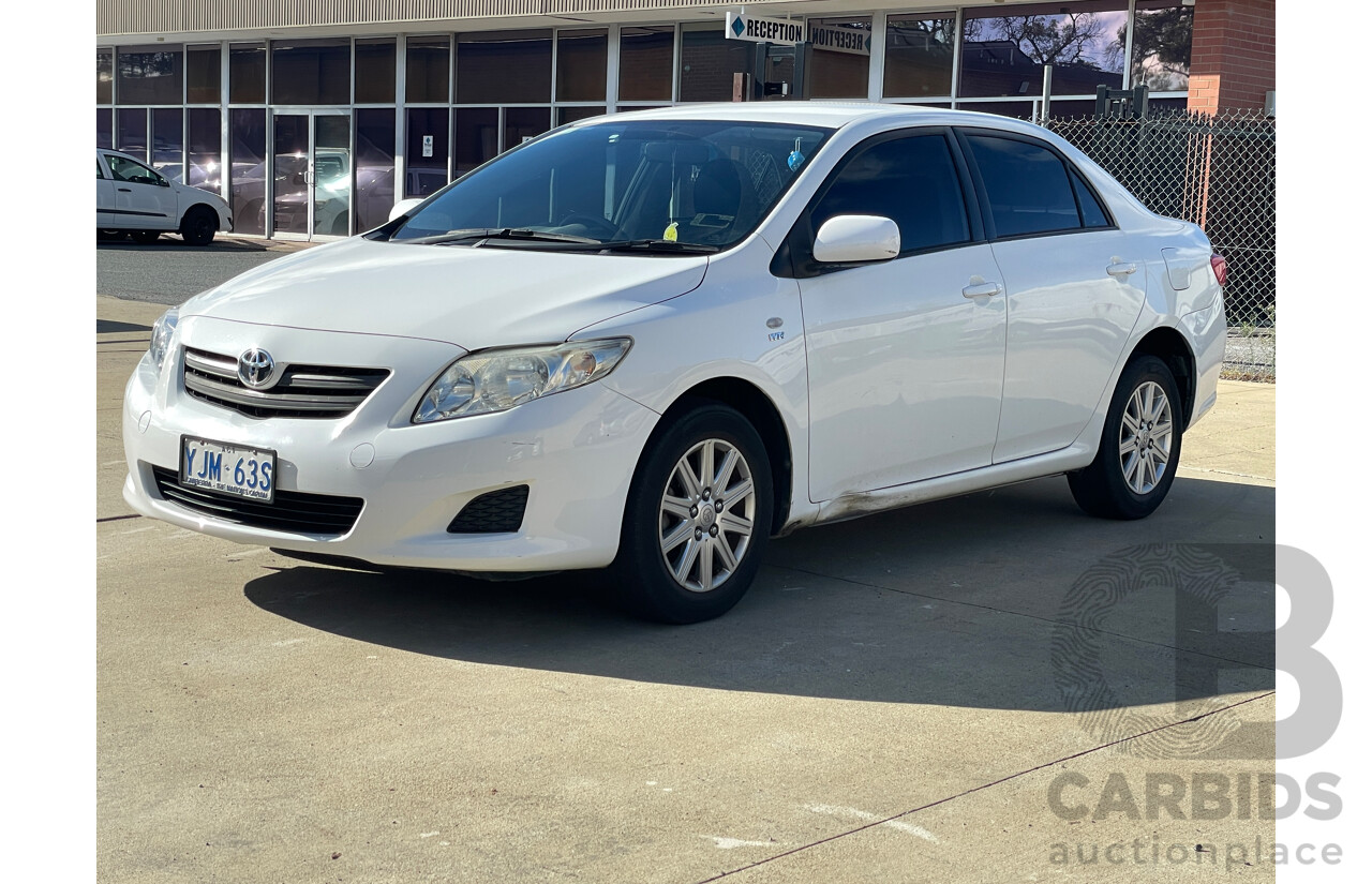 2/2009 Toyota Corolla Ascent ZRE152R MY09 4d Sedan White 1.8L