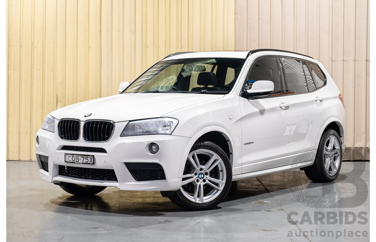 11/2013 BMW X3 X-drive 20d M-Sport F25 MY13 4d Wagon White Turbo Diesel 2.0L