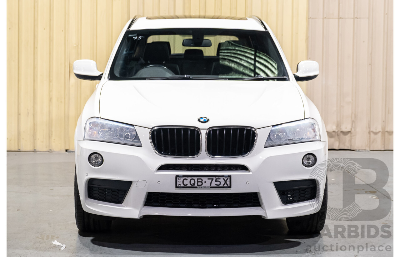 11/2013 BMW X3 X-drive 20d M-Sport F25 MY13 4d Wagon White Turbo Diesel 2.0L