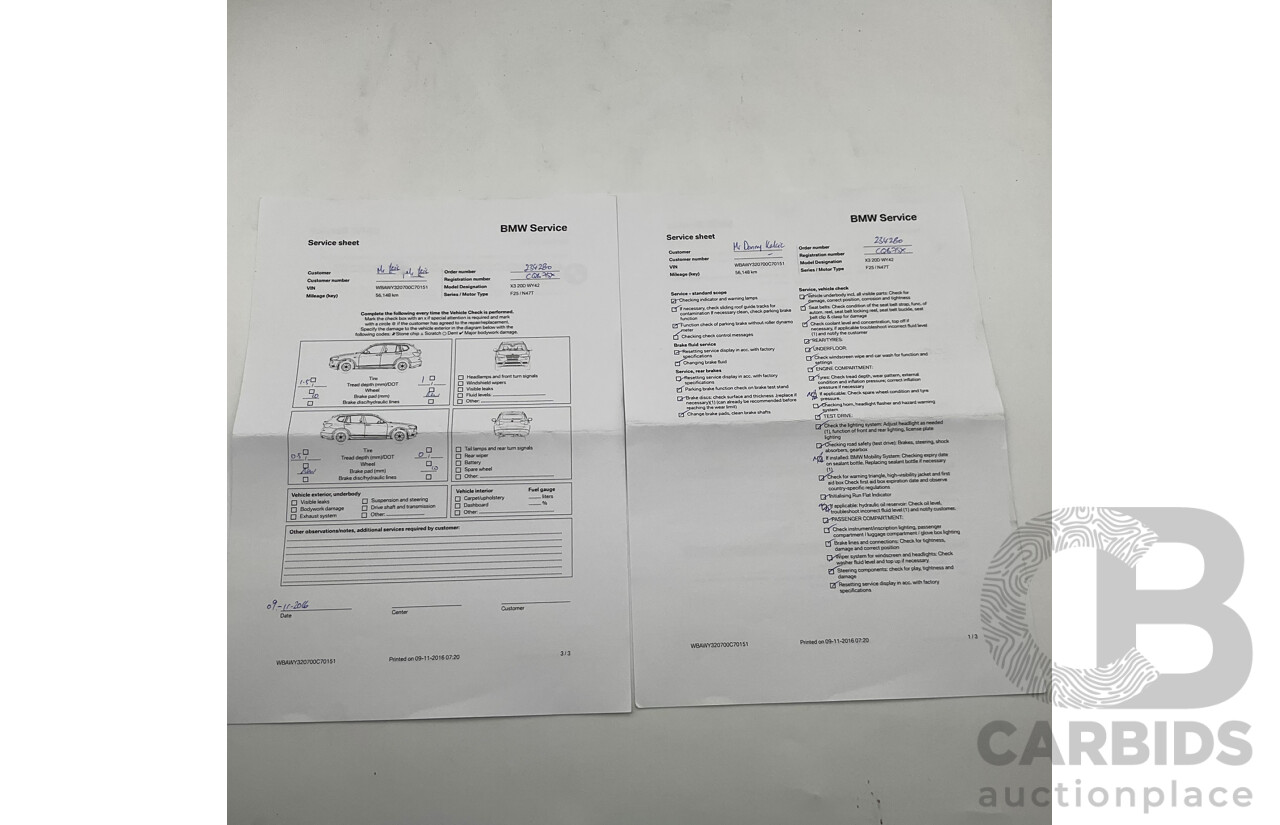 11/2013 BMW X3 X-drive 20d M-Sport F25 MY13 4d Wagon White Turbo Diesel 2.0L