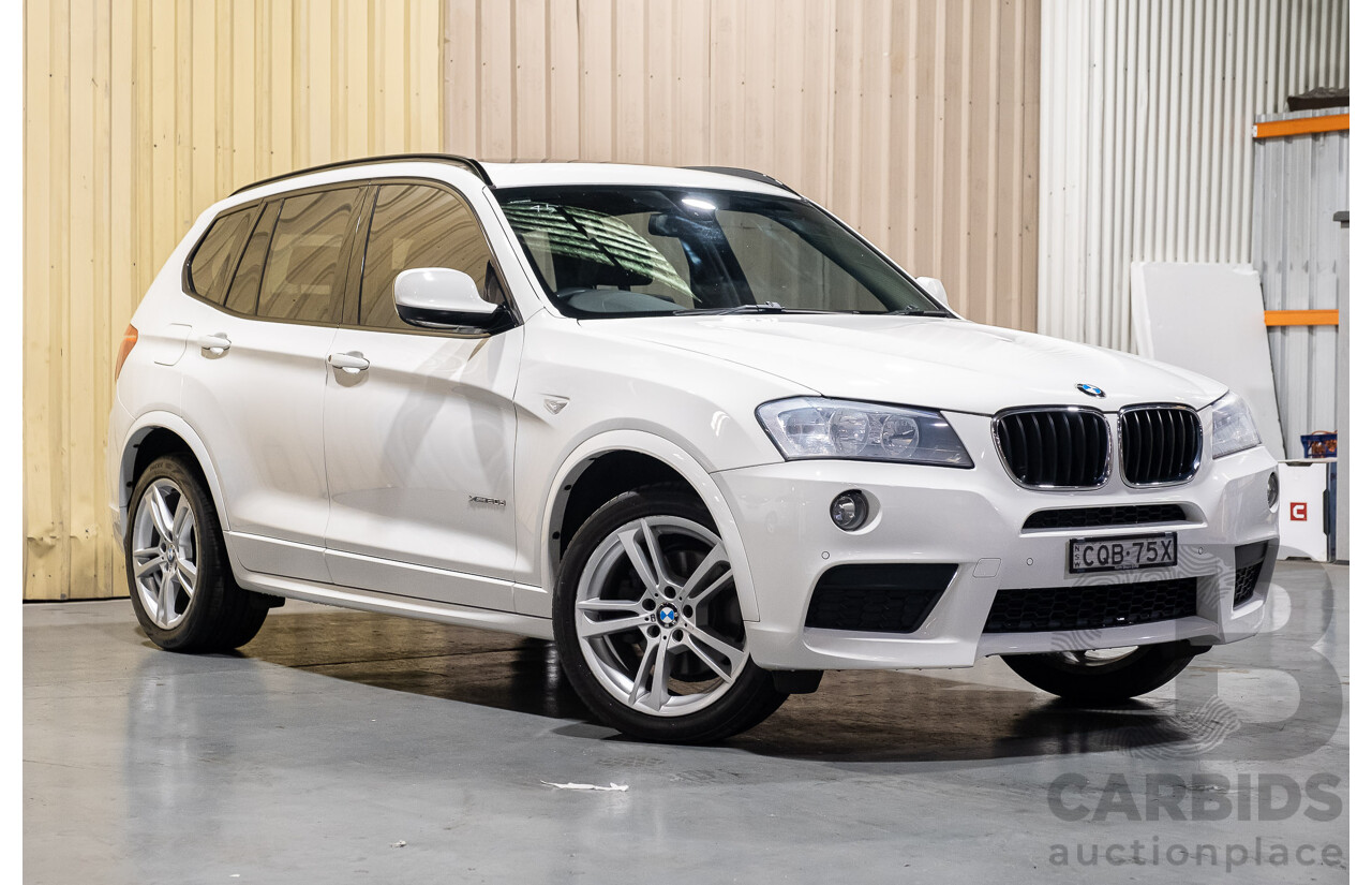 11/2013 BMW X3 X-drive 20d M-Sport F25 MY13 4d Wagon White Turbo Diesel 2.0L