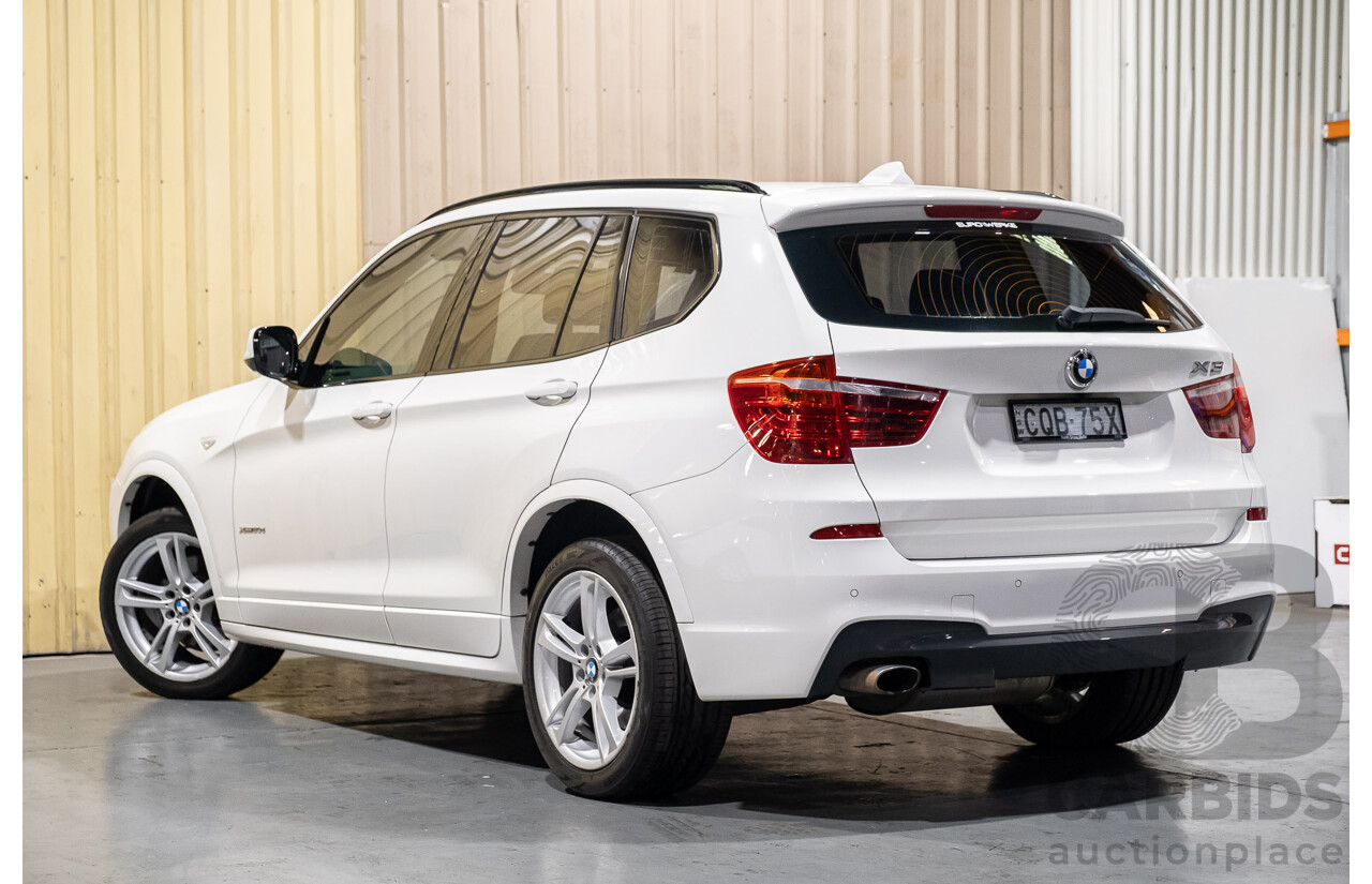 11/2013 BMW X3 X-drive 20d M-Sport F25 MY13 4d Wagon White Turbo Diesel 2.0L