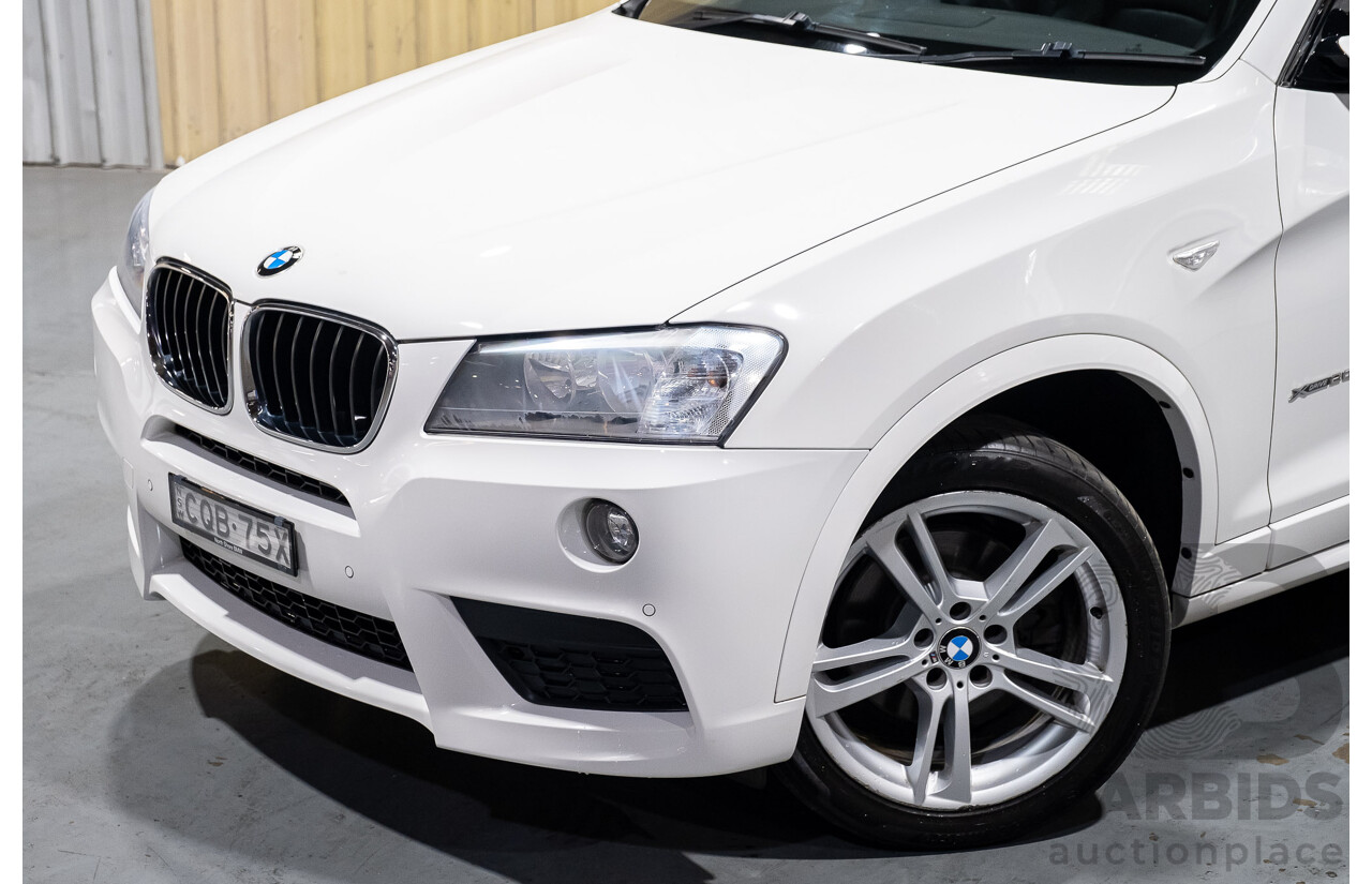 11/2013 BMW X3 X-drive 20d M-Sport F25 MY13 4d Wagon White Turbo Diesel 2.0L