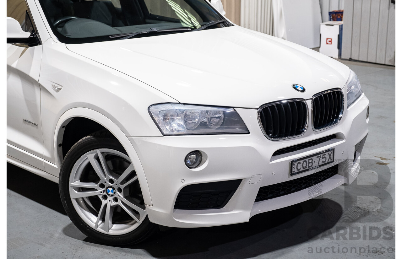 11/2013 BMW X3 X-drive 20d M-Sport F25 MY13 4d Wagon White Turbo Diesel 2.0L