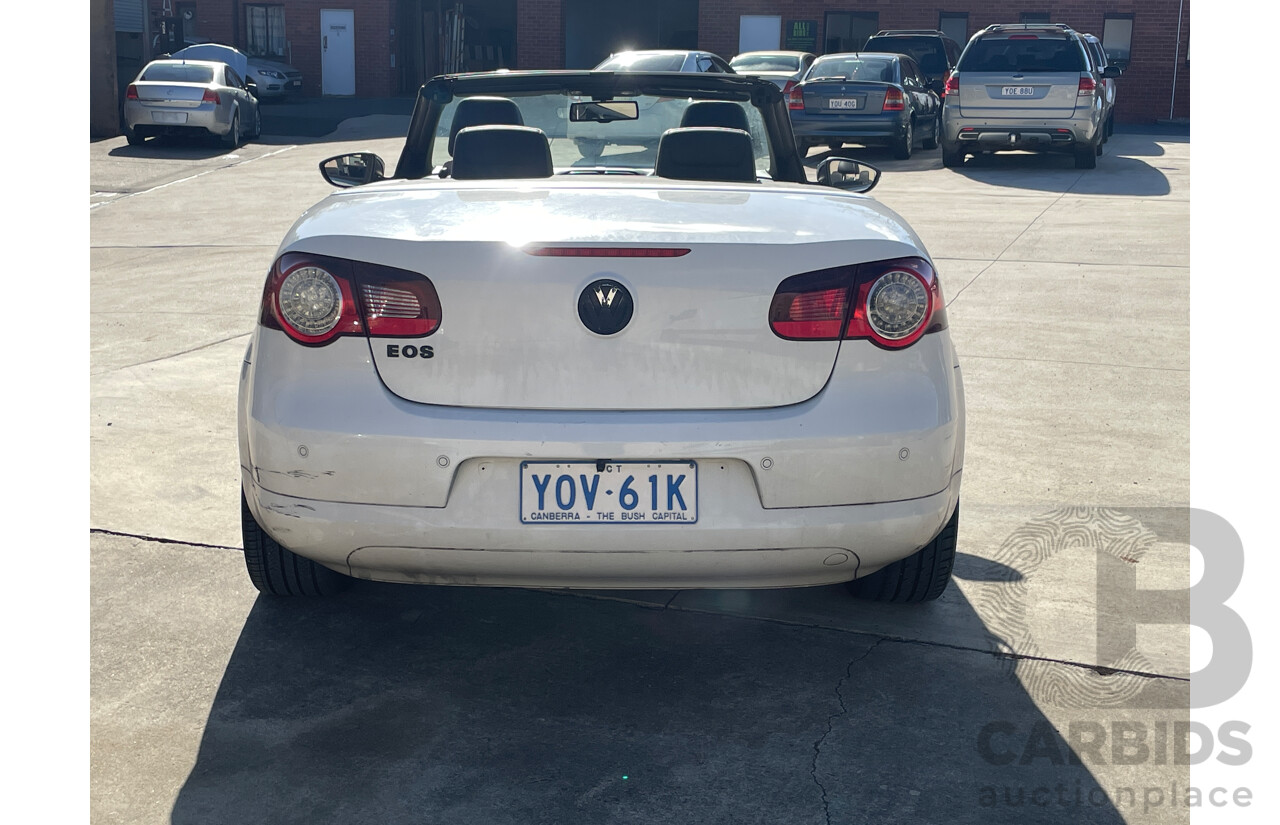1/2010 Volkswagen EOS 103 TDI 1F MY09 UPGRADE 2d Convertible White 2.0L