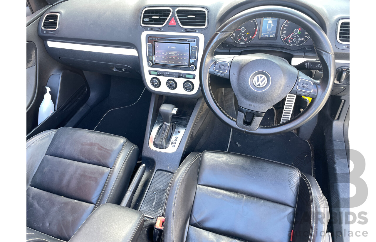 1/2010 Volkswagen EOS 103 TDI 1F MY09 UPGRADE 2d Convertible White 2.0L