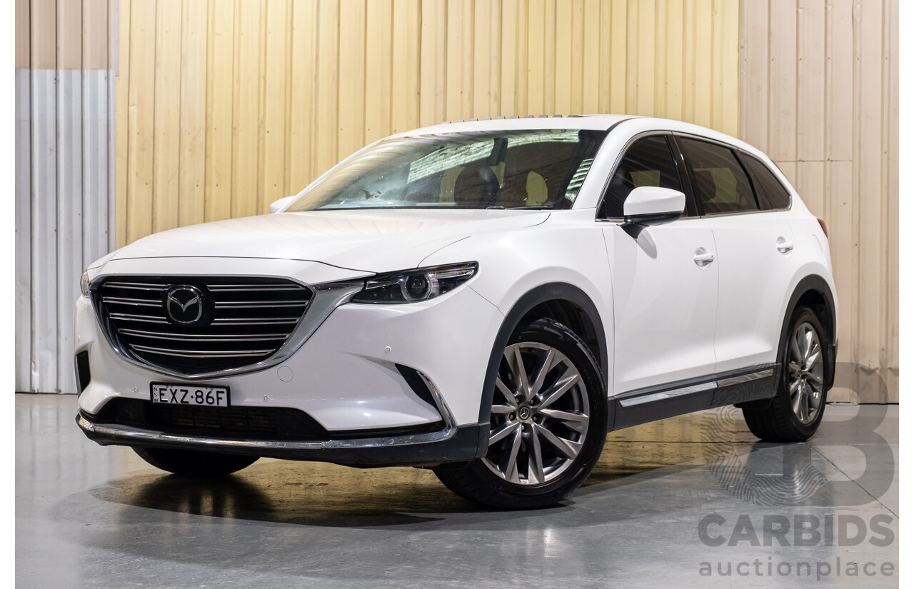 7/2017 Mazda CX-9 Azami (AWD) Skyactiv TC 4d Wagon White 2.5L Turbo Petrol - 7 Seater