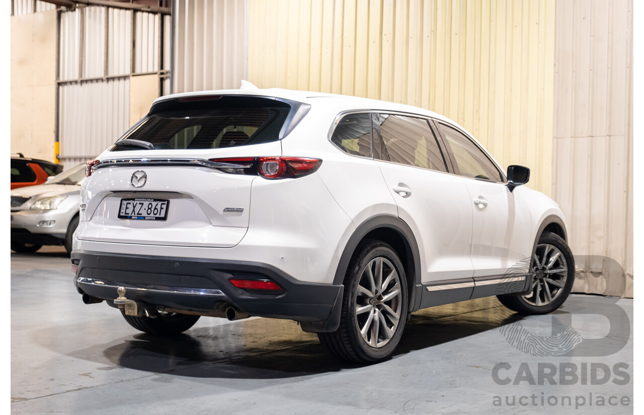 7/2017 Mazda CX-9 Azami (AWD) Skyactiv TC 4d Wagon White 2.5L Turbo Petrol - 7 Seater
