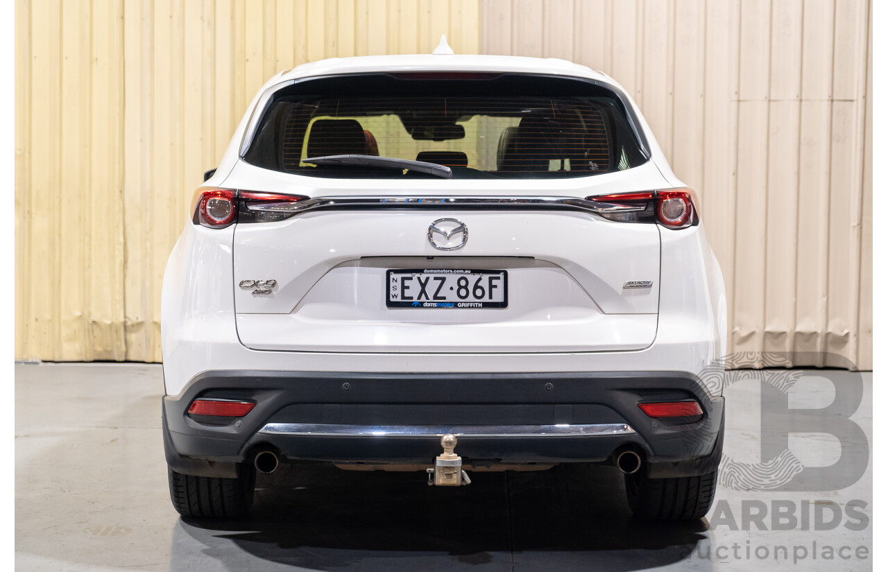 7/2017 Mazda CX-9 Azami (AWD) Skyactiv TC 4d Wagon White 2.5L Turbo Petrol - 7 Seater