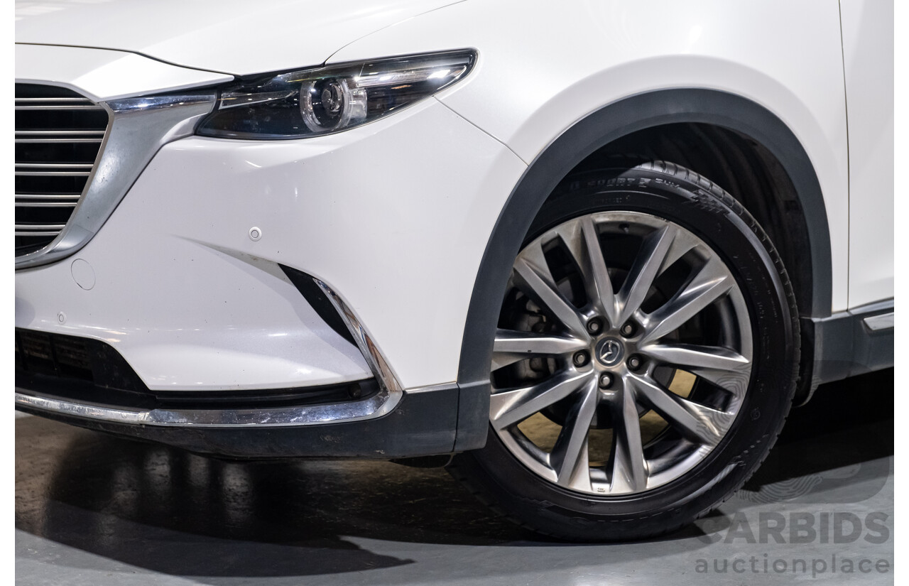 7/2017 Mazda CX-9 Azami (AWD) Skyactiv TC 4d Wagon White 2.5L Turbo Petrol - 7 Seater