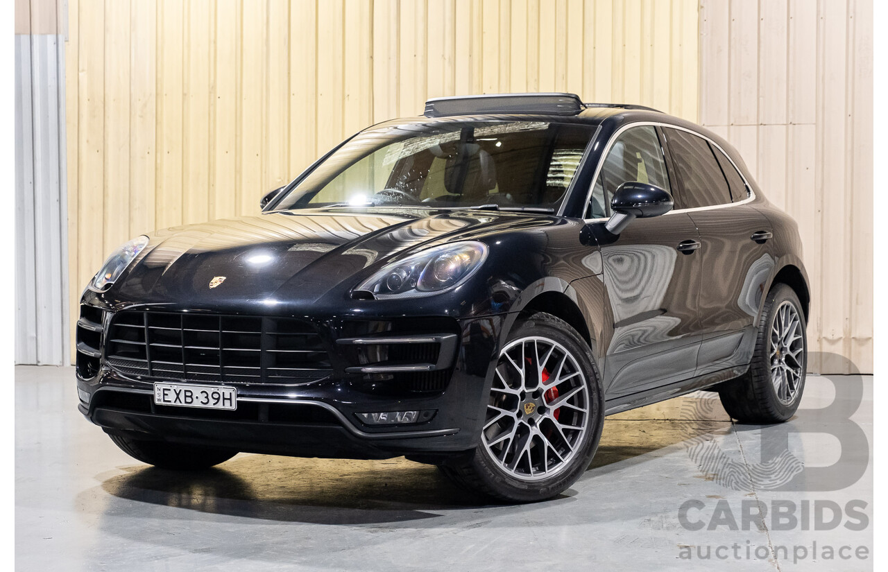 6/2015 Porsche Macan Turbo MY15 4d Wagon Metallic Black/Blue Turbo 3.6L V6