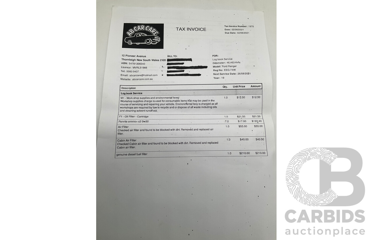 11/2019 Ford Ranger Wildtrak Bi-Turbo (4x4) MY19.75 PX MKIII Dual Cab P/Up White Twin Turbo Diesel 2.0L