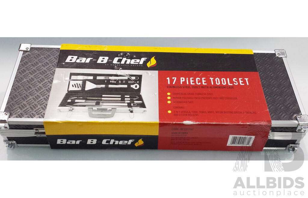 Bar B Chef 17 Piece Barbecue Tool Set - New