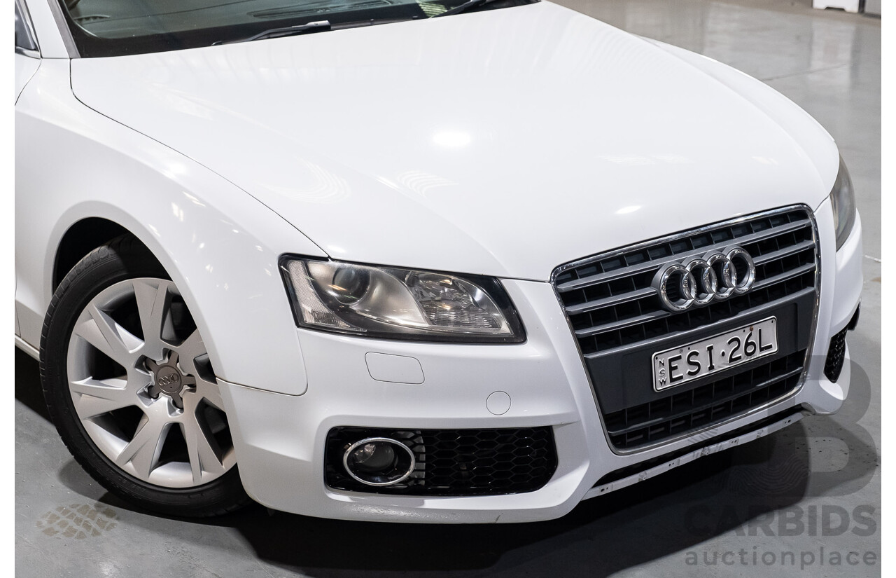 6/2011 Audi A5 Sportback 2.0 TFSI 8T MY11 5d Hatchback White Turbo 2.0L