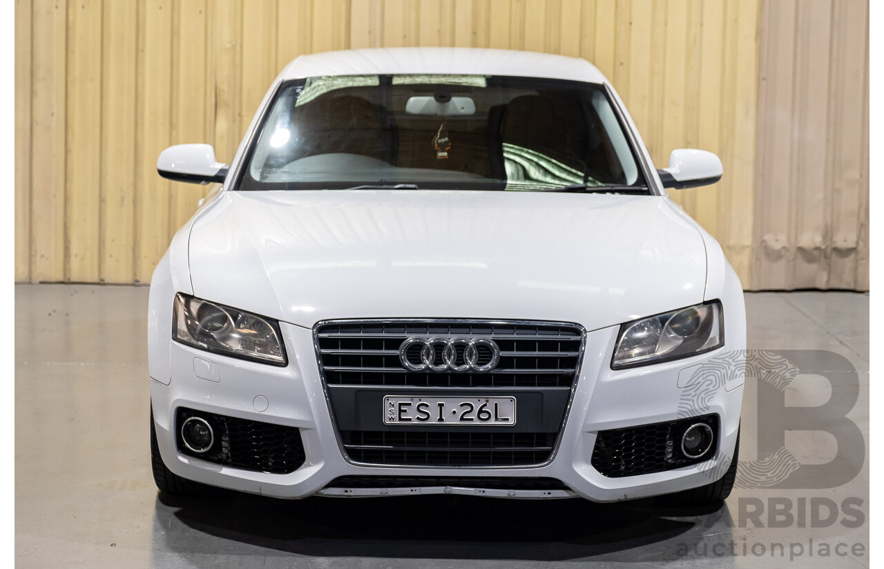 6/2011 Audi A5 Sportback 2.0 TFSI 8T MY11 5d Hatchback White Turbo 2.0L