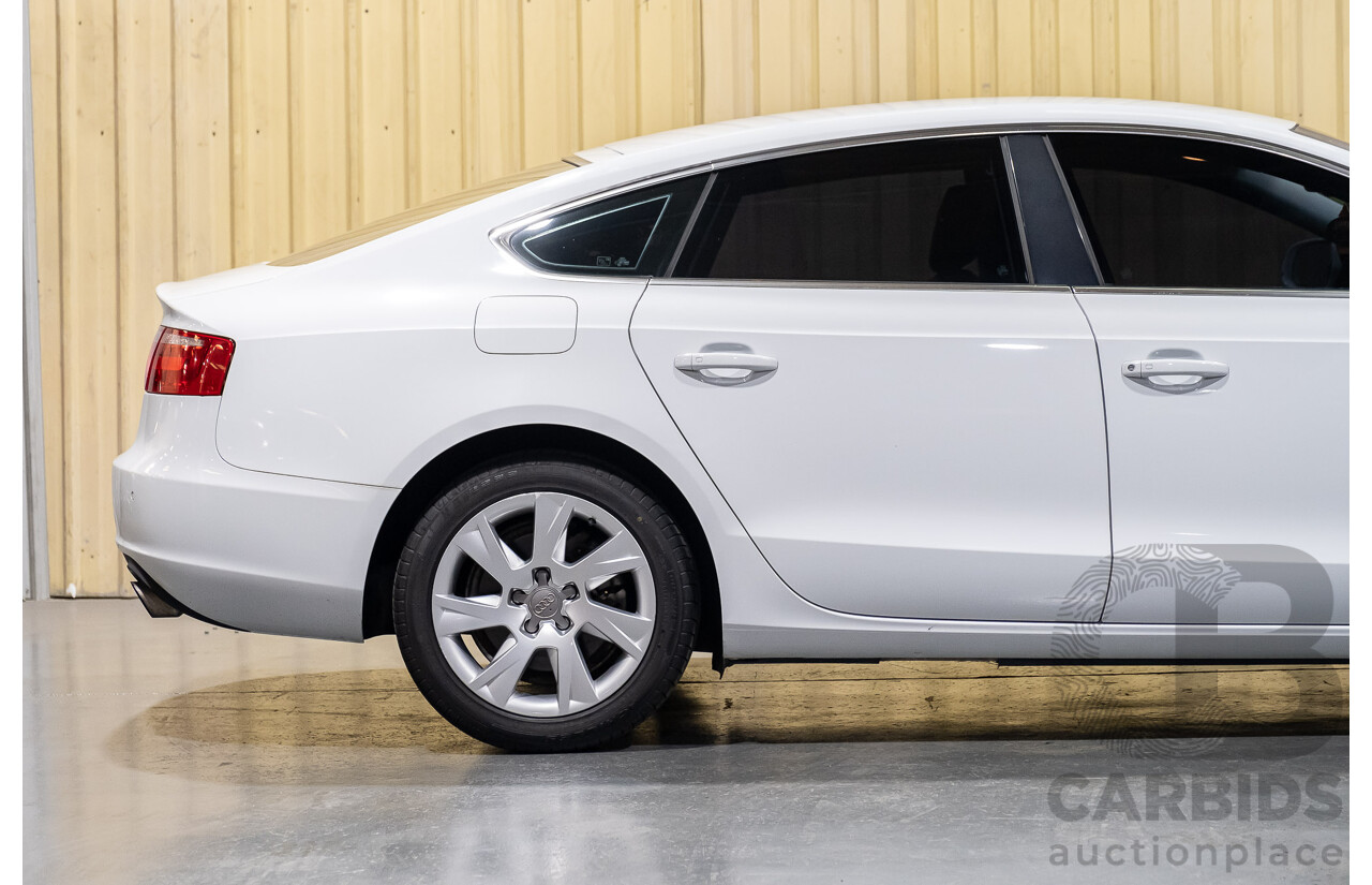 6/2011 Audi A5 Sportback 2.0 TFSI 8T MY11 5d Hatchback White Turbo 2.0L
