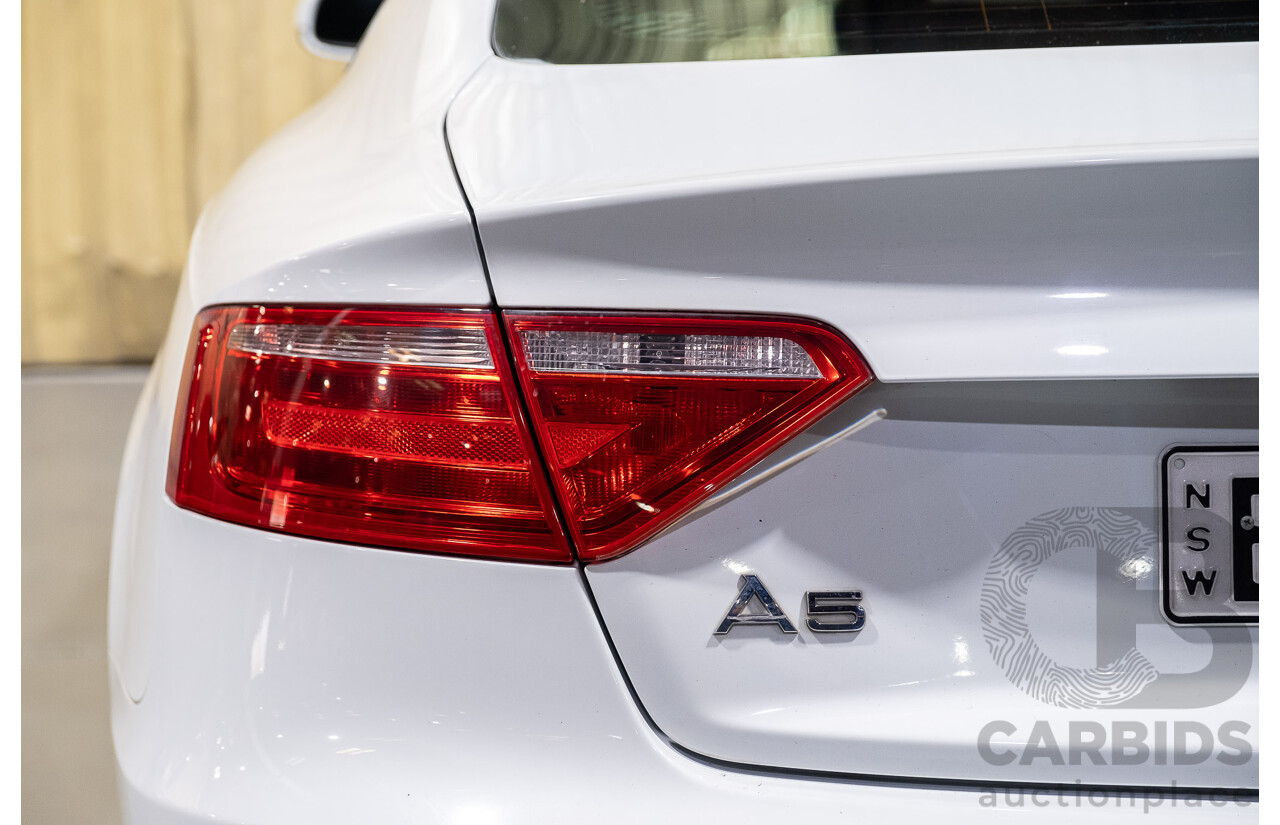 6/2011 Audi A5 Sportback 2.0 TFSI 8T MY11 5d Hatchback White Turbo 2.0L