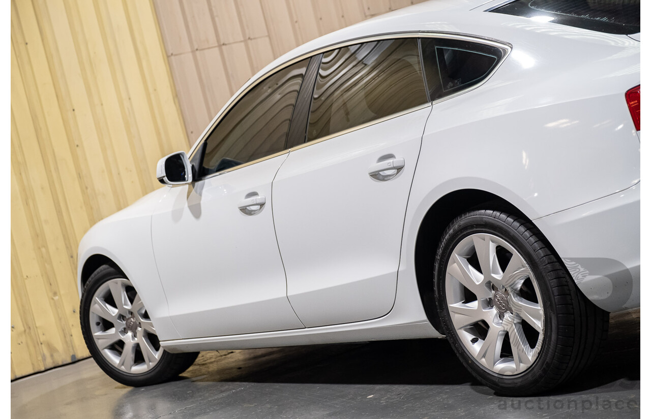 6/2011 Audi A5 Sportback 2.0 TFSI 8T MY11 5d Hatchback White Turbo 2.0L