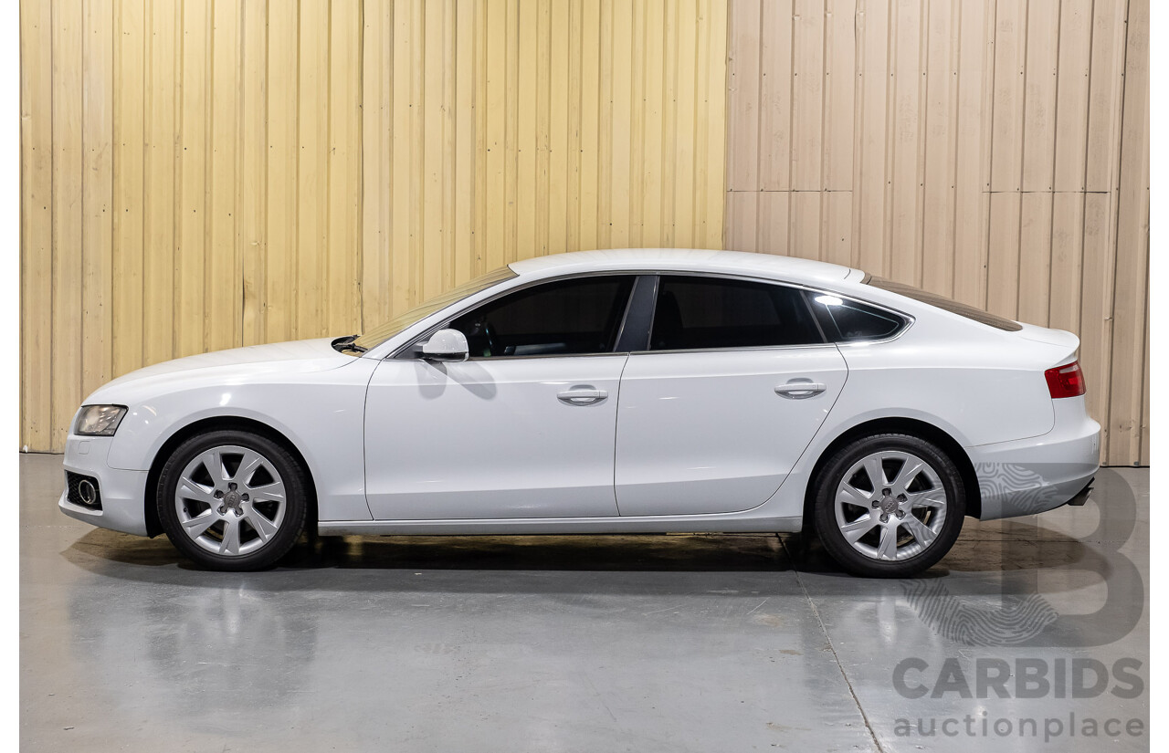 6/2011 Audi A5 Sportback 2.0 TFSI 8T MY11 5d Hatchback White Turbo 2.0L