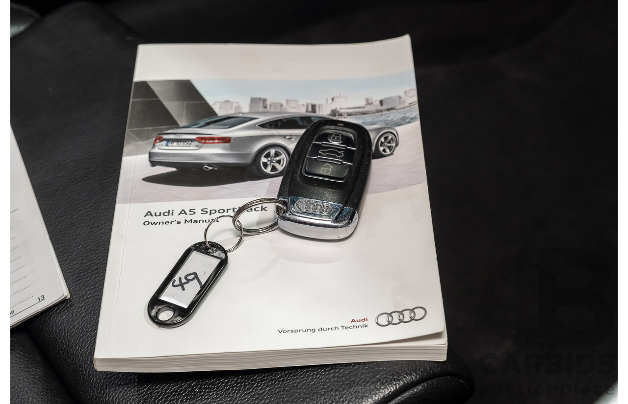 6/2011 Audi A5 Sportback 2.0 TFSI 8T MY11 5d Hatchback White Turbo 2.0L