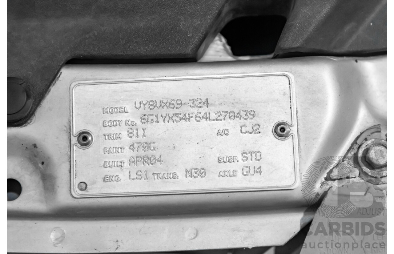 4/2004 Holden Calais VYII 4d Sedan Silver 5.7L V8