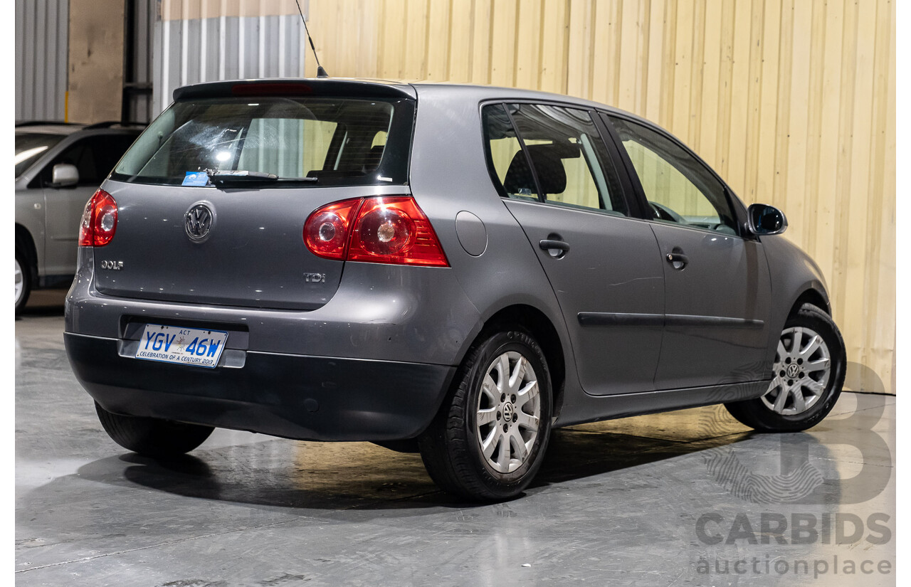 7/2007 Volkswagen Golf 2.0 TDI Comfortline 1K 5d Hatchback Grey Turbo Diesel 2.0L