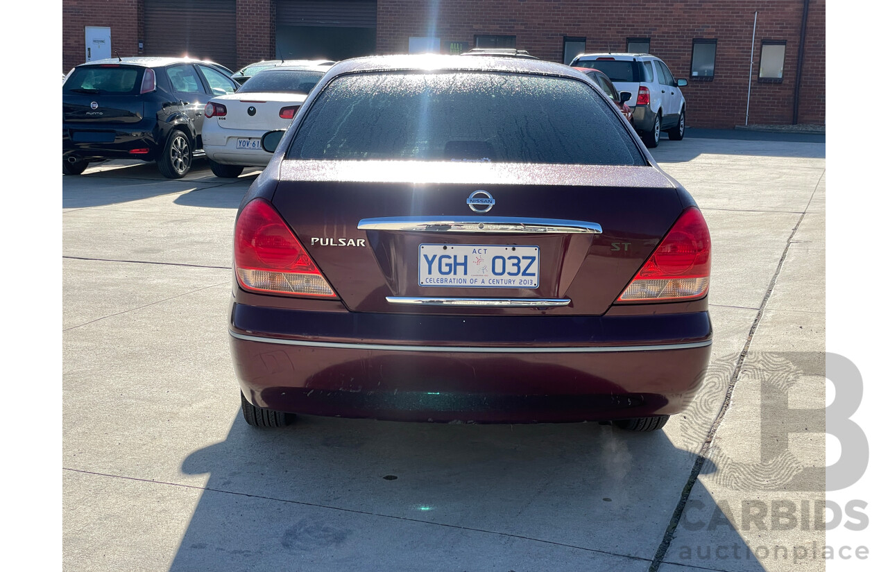 7/2005 Nissan Pulsar ST N16 MY04 4d Sedan Maroon 1.8L