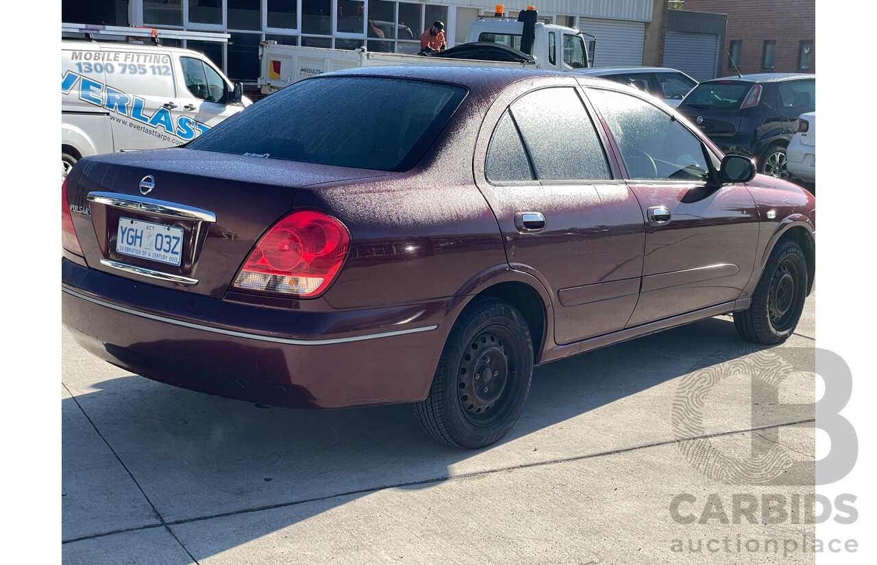 7/2005 Nissan Pulsar ST N16 MY04 4d Sedan Maroon 1.8L