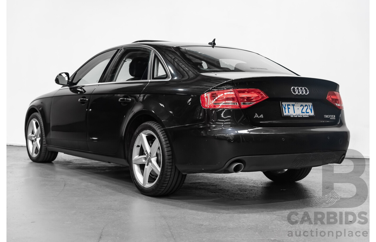 6/2009 Audi A4 3.0 TDI Quattro B8 (8K) 4d Sedan Black 3.0L Turbo Diesel
