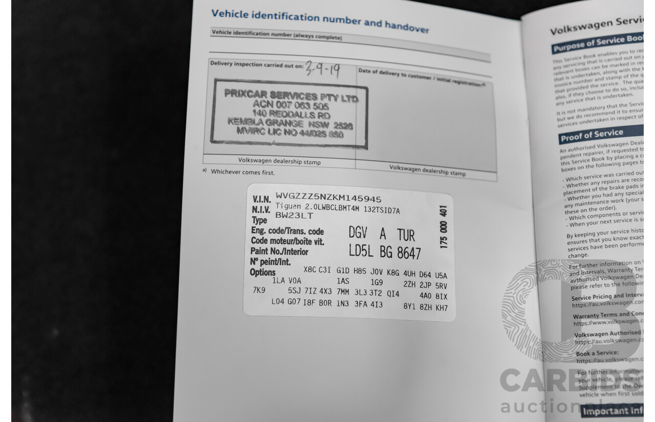 8/2019 Volkswagen Tiguan Allspace 132 TSI (4x4) 4d Wagon Blue 2.0L Turbo 7 Seater