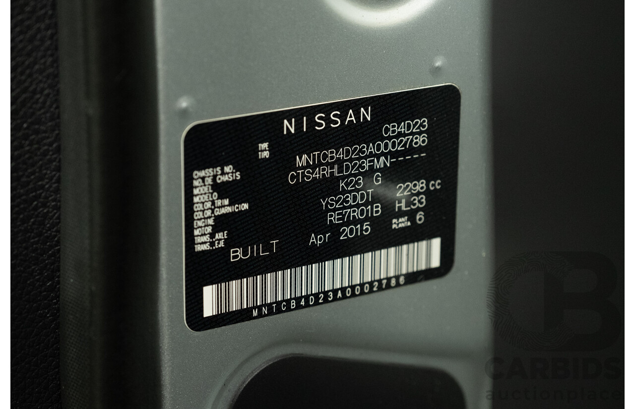 5/2015 Nissan Navara RX (4x4) NP300 D23 Double Cab Utility Silver Turbo Diesel 2.3L