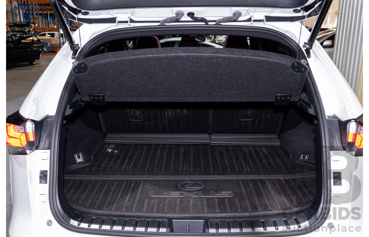 1/2016 Lexus NX300h F Sport Hybrid (AWD) AYZ15R 4d Wagon White 2.5L