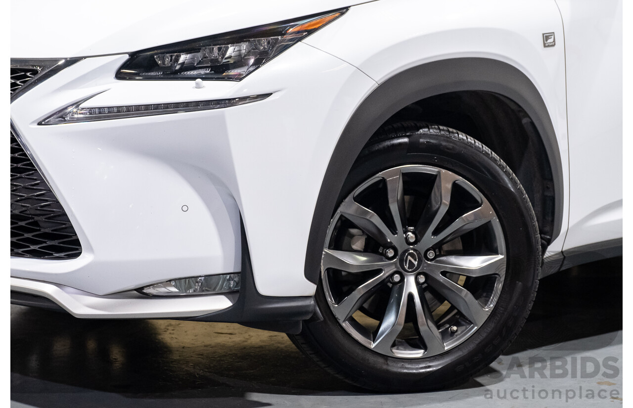 1/2016 Lexus NX300h F Sport Hybrid (AWD) AYZ15R 4d Wagon White 2.5L