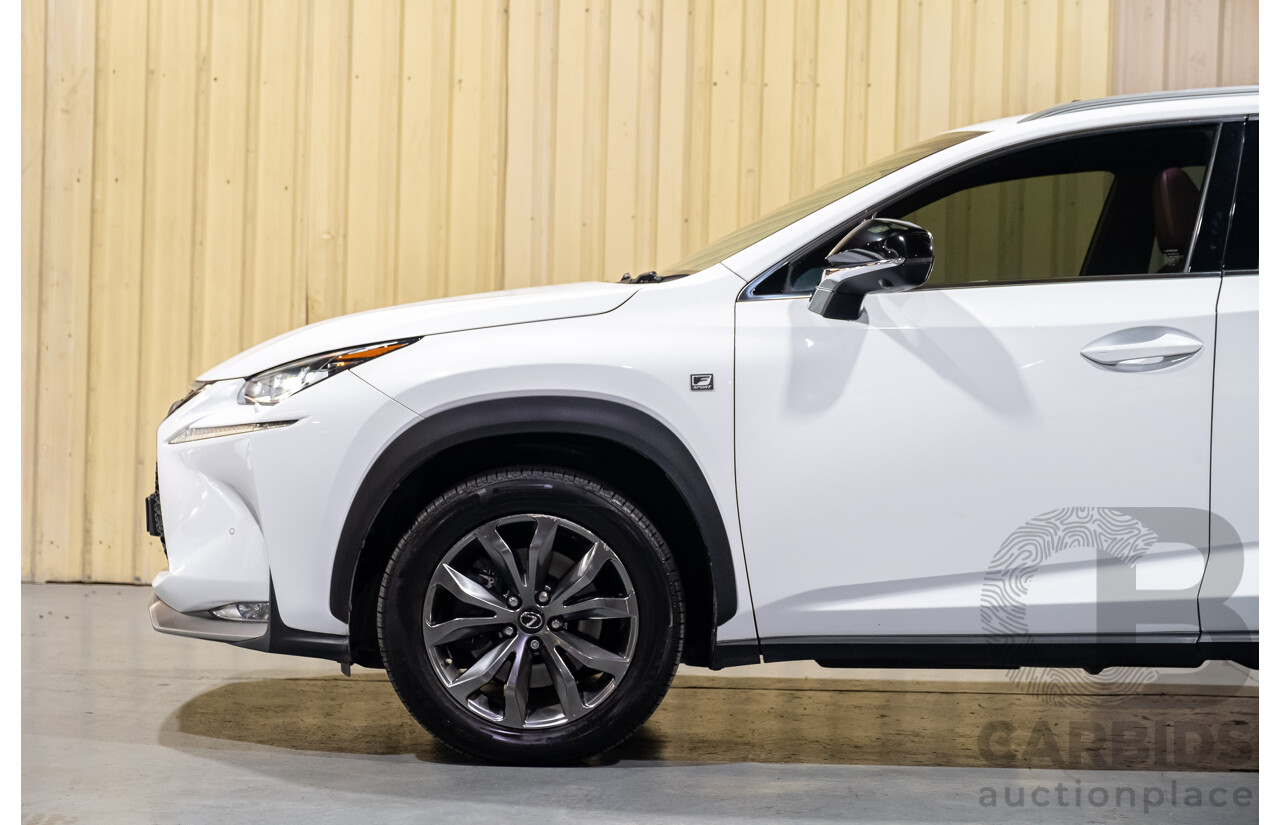 1/2016 Lexus NX300h F Sport Hybrid (AWD) AYZ15R 4d Wagon White 2.5L