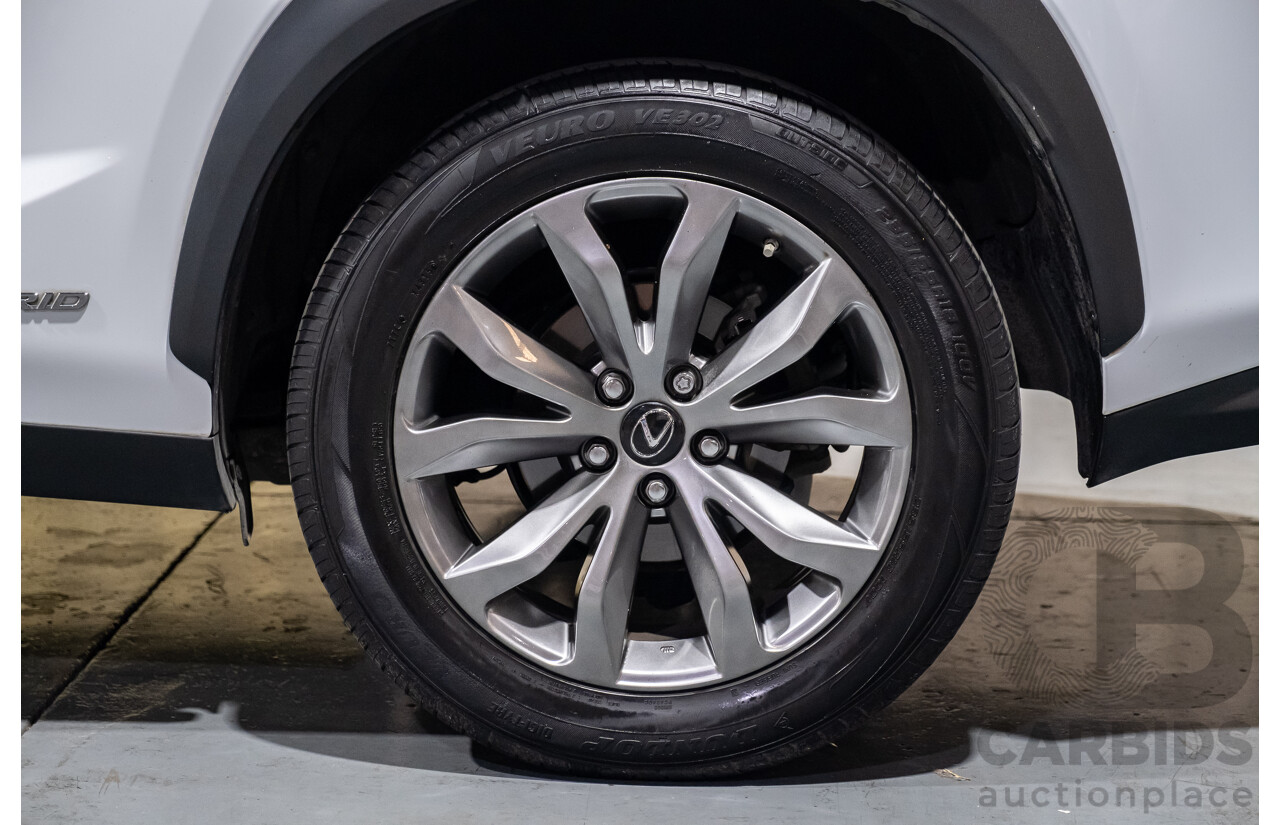 1/2016 Lexus NX300h F Sport Hybrid (AWD) AYZ15R 4d Wagon White 2.5L