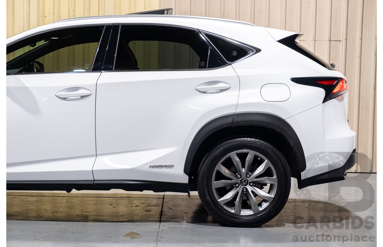 1/2016 Lexus NX300h F Sport Hybrid (AWD) AYZ15R 4d Wagon White 2.5L