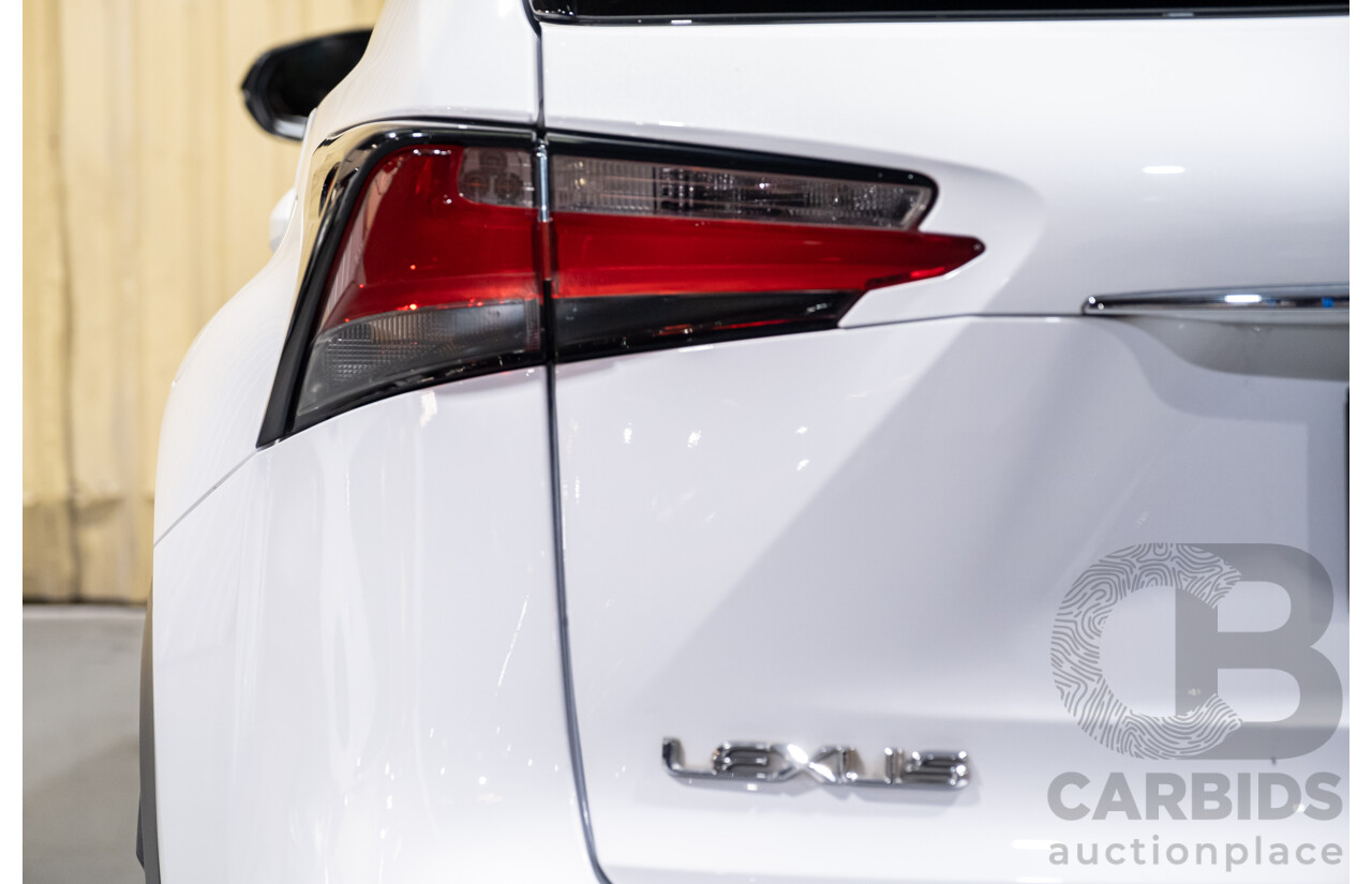 1/2016 Lexus NX300h F Sport Hybrid (AWD) AYZ15R 4d Wagon White 2.5L