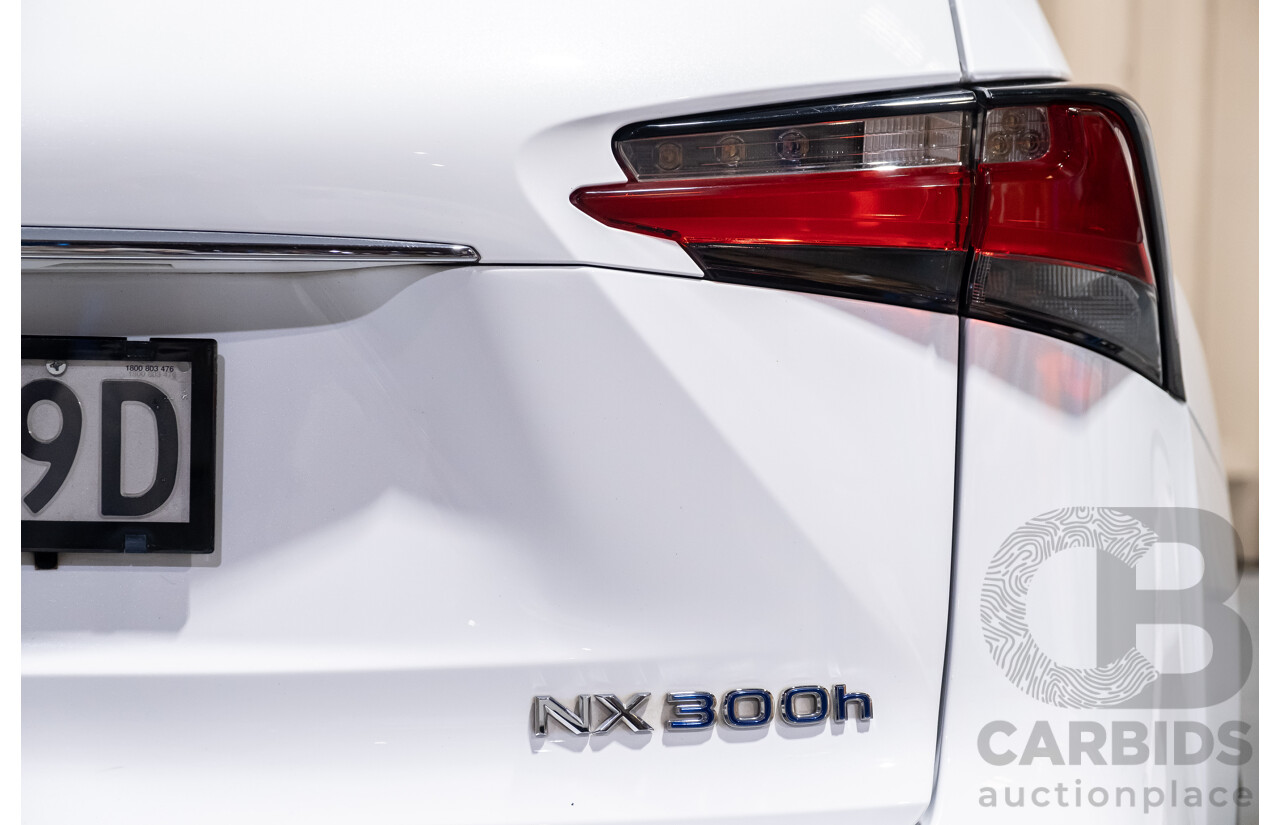 1/2016 Lexus NX300h F Sport Hybrid (AWD) AYZ15R 4d Wagon White 2.5L