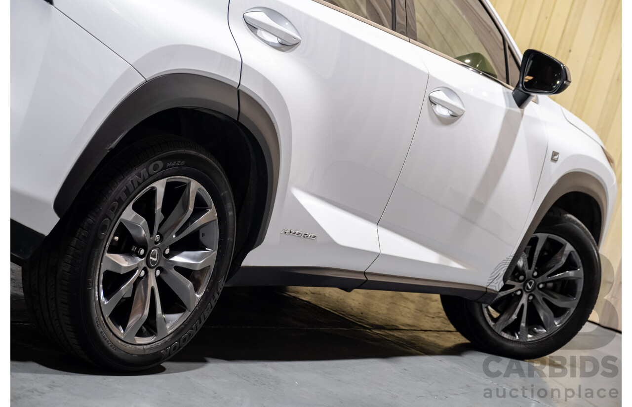 1/2016 Lexus NX300h F Sport Hybrid (AWD) AYZ15R 4d Wagon White 2.5L
