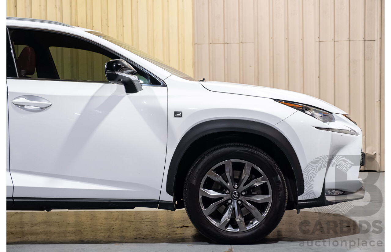 1/2016 Lexus NX300h F Sport Hybrid (AWD) AYZ15R 4d Wagon White 2.5L