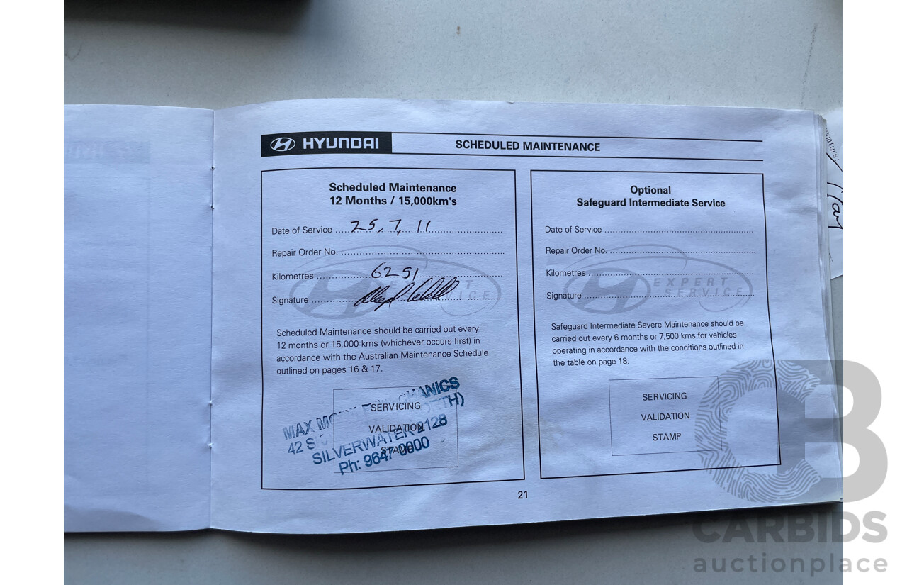 7/2010 Hyundai i30 SX FD MY10 5d Hatchback Red 1.6L