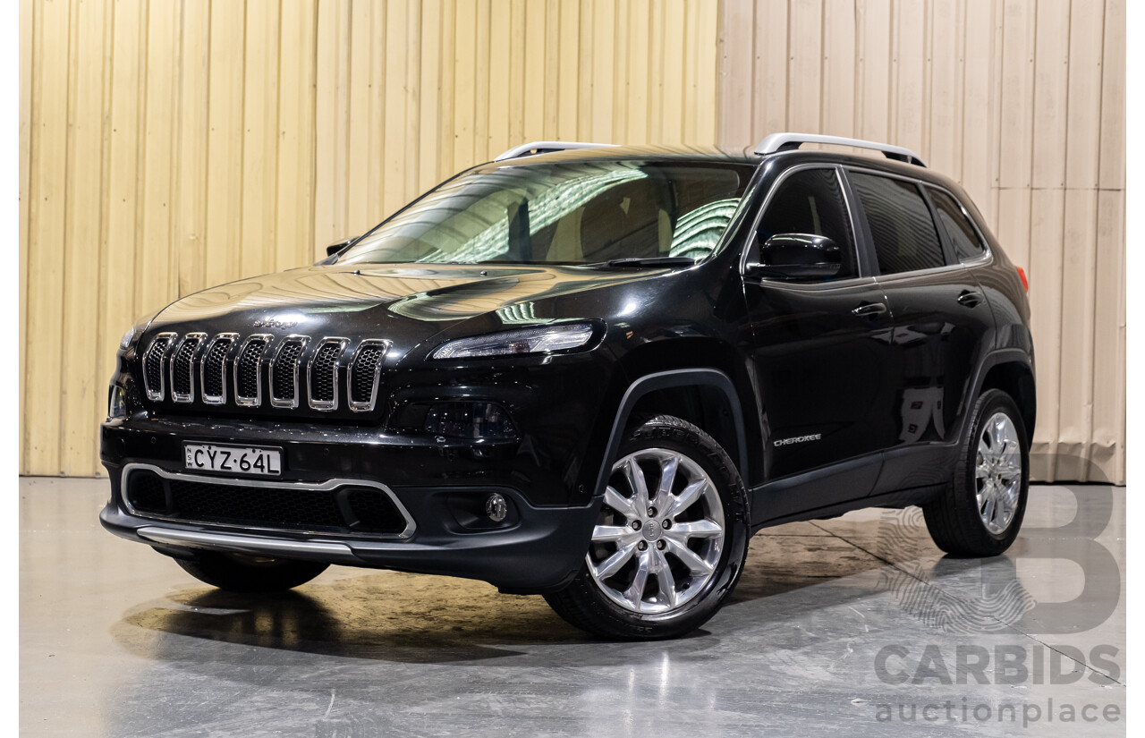 3/2015 Jeep Cherokee Limited (4x4) KL MY15 4d Wagon Black V6 3.2L