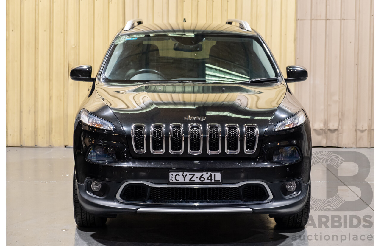 3/2015 Jeep Cherokee Limited (4x4) KL MY15 4d Wagon Black V6 3.2L