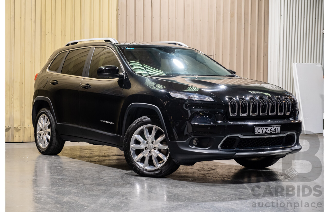 3/2015 Jeep Cherokee Limited (4x4) KL MY15 4d Wagon Black V6 3.2L