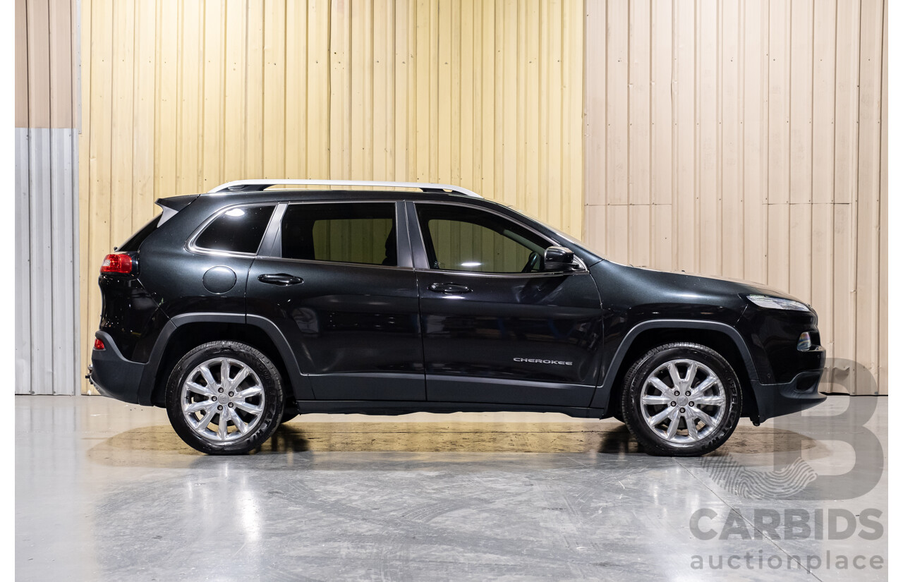 3/2015 Jeep Cherokee Limited (4x4) KL MY15 4d Wagon Black V6 3.2L