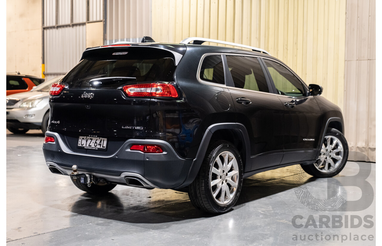 3/2015 Jeep Cherokee Limited (4x4) KL MY15 4d Wagon Black V6 3.2L
