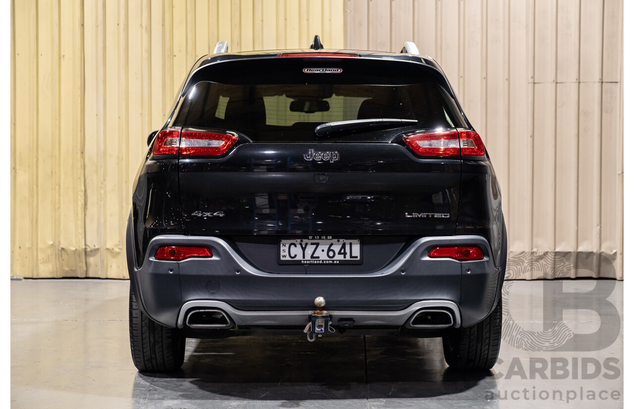 3/2015 Jeep Cherokee Limited (4x4) KL MY15 4d Wagon Black V6 3.2L